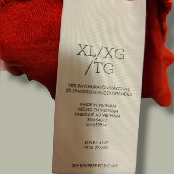 Cabi v-neck peplum t-shirt XL - Picture 5 of 6